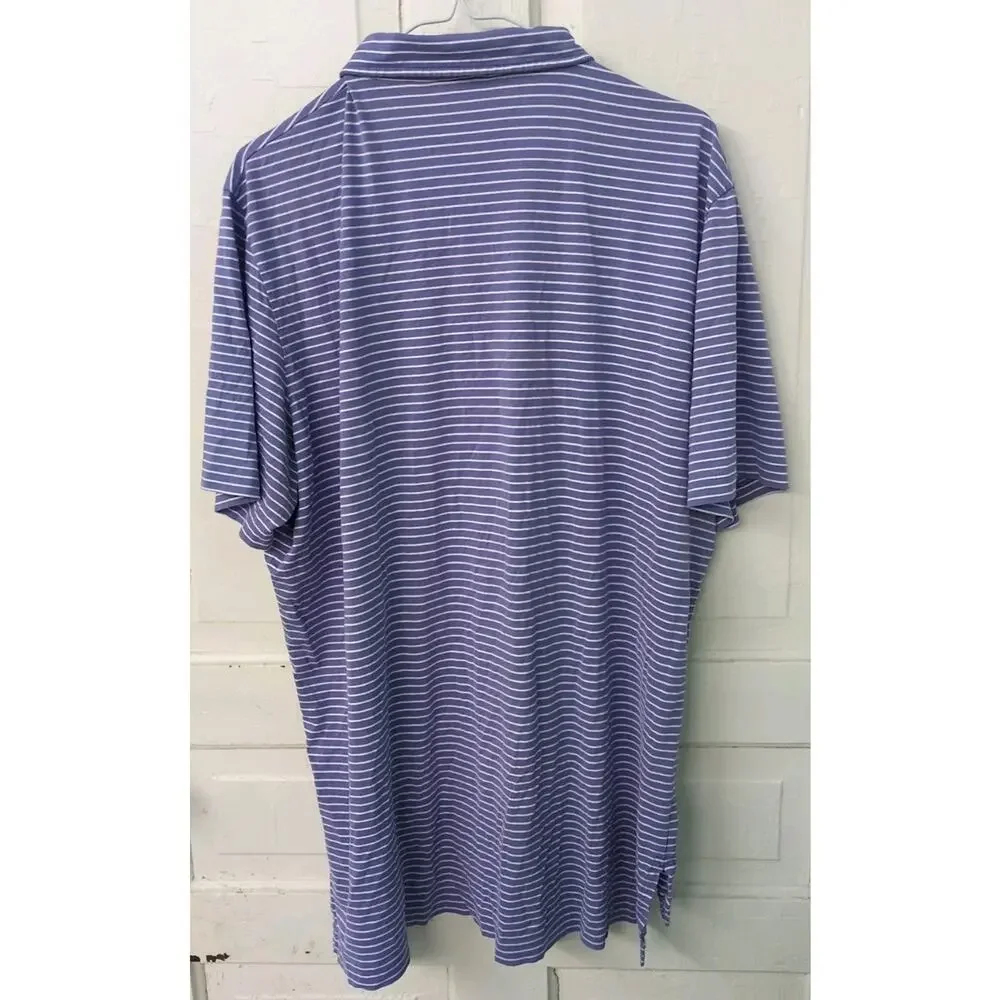 Polo Golf Ralph Lauren Shirt Mens XL Purple Stripe Pony 100% Pima cotton Soft